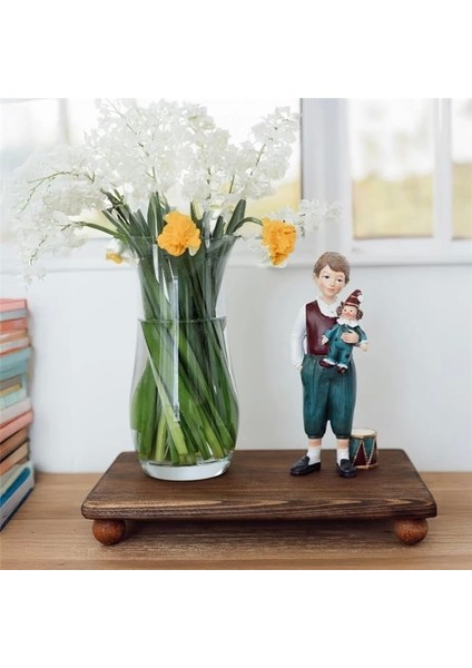Ahşap 30X15 cm Ayaklı Sunum Tabağı