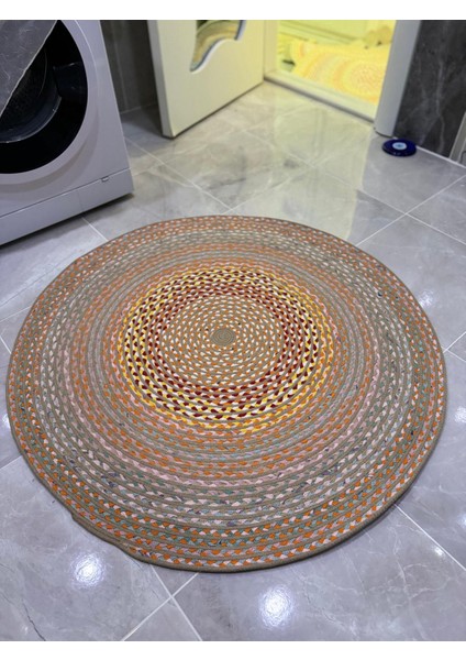 Etnik Desen Tasarım Paspas Kilim 100CMX100CM indirimleri