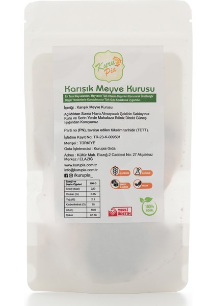 Karışık Meyve Kurusu 50 gr