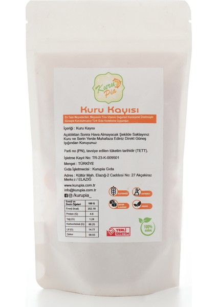 Kuru Kayısı 250 gr