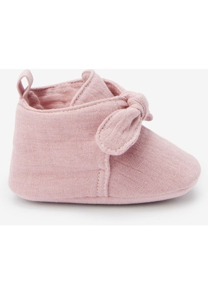 Pembe Yumuşak Tabak Bebek Ayakkabısı