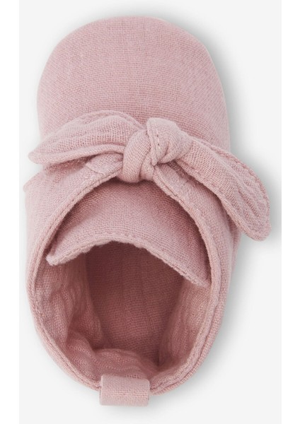 Pembe Yumuşak Tabak Bebek Ayakkabısı