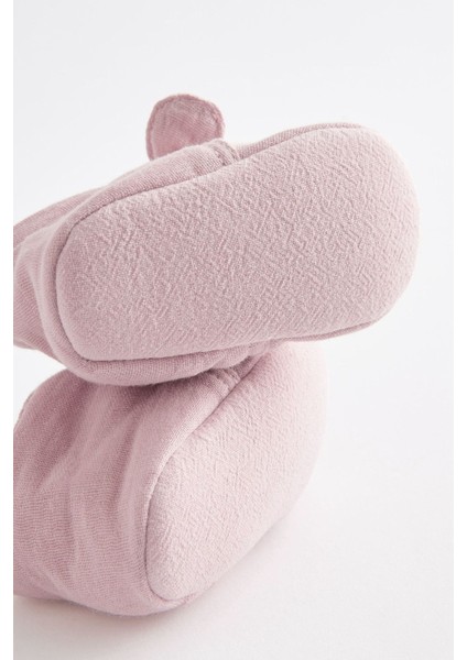 Pembe Yumuşak Tabak Bebek Ayakkabısı