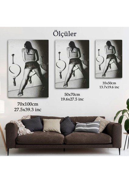 - Pisuvara Işeyen Kadın Duvar TABLOSU-6093