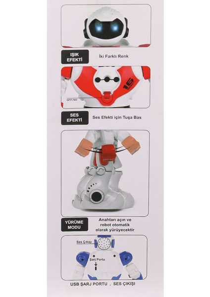 GGE-606-29 Kumandalı Işıklı Dansçı Interaktif Robot -Vardem Oyuncak