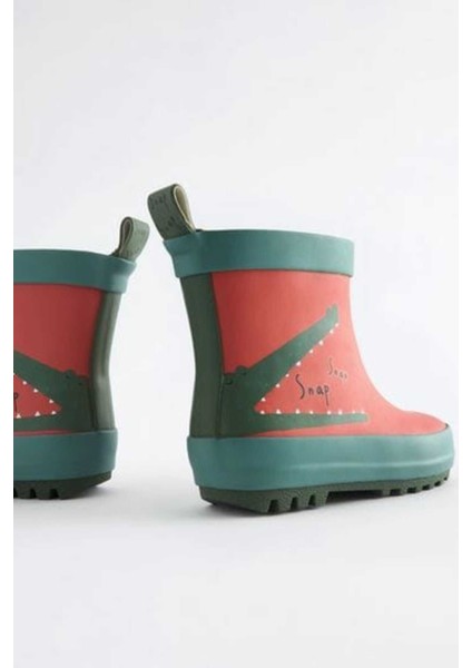 Rust Brown Timsah Desenli Su Geçirmez Yağmur Botu / Çizme modelleri