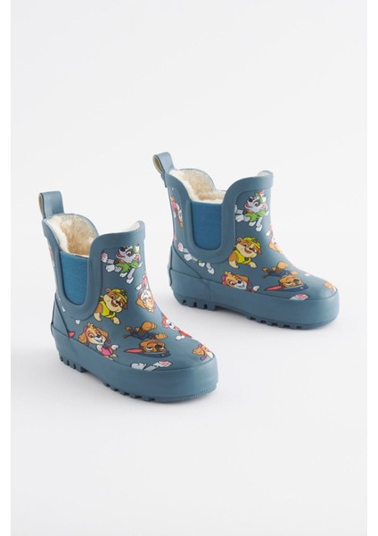 Mavi Paw Patrol Desenli Polar Astaslı Çizme/ Bot