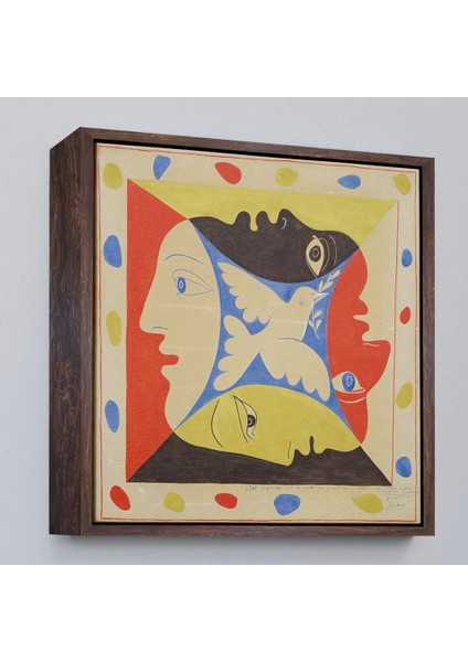 - Çerçeveli Pablo Picasso, Dörtlü Yüzler TABLOSU-8348