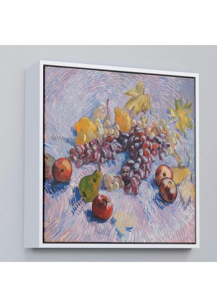 - Çerçeveli Vincent Van Gogh Üzüm Limon Armut ve Elmalar TABLO-8360
