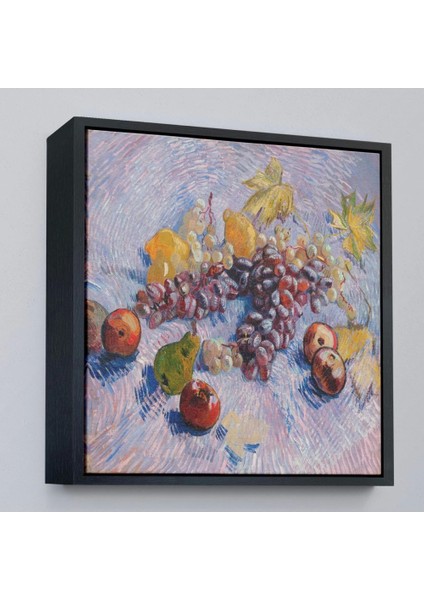- Çerçeveli Vincent Van Gogh Üzüm Limon Armut ve Elmalar TABLO-8360