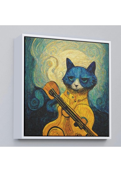 - Çerçeveli Kedi Doku TABLOSU-8357 fırsatları