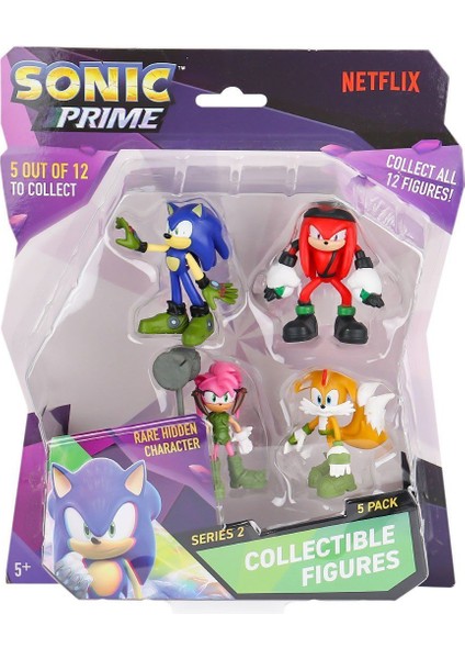 Pmı SON2240 Sonic 5'li Figür Blister Asorti 1 (Özel Sürpriz Figür SHADOW)