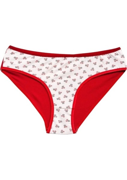 Pamuklu Geniş Kenarlı Likralı Desenli Bato Kadın Külot Desen 6