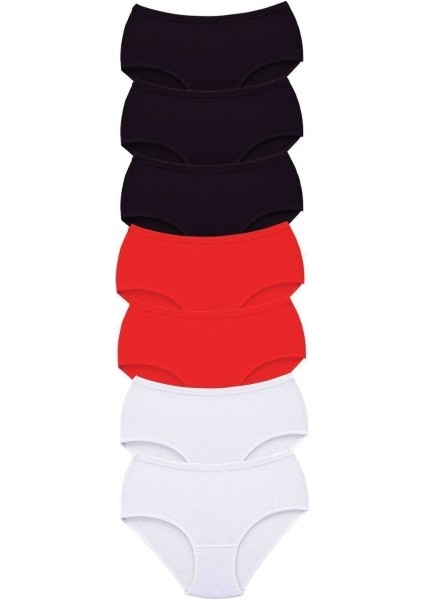 7 Adet Tutku Kadın Yüksek Bel Bato Kalın Lastik Külot S13