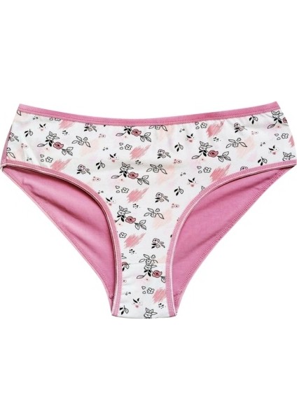 Pamuklu Geniş Kenarlı Likralı Desenli Bato Kadın Külot Desen 5