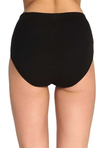 7 Adet Tutku Kadın Yüksek Bel Bato Kalın Lastik Külot Siyah fırsatları
