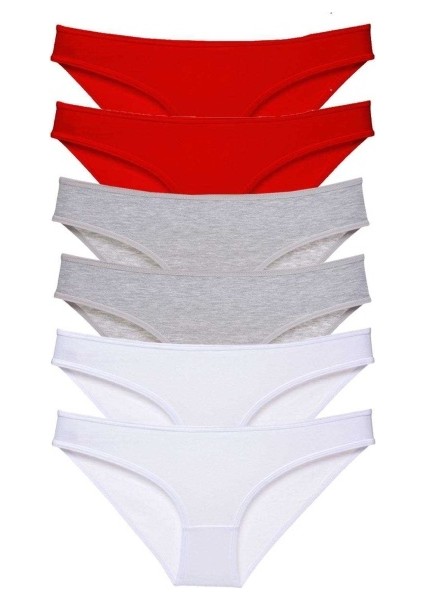 6 Adet Süper Eko Set Likralı Kadın Slip Külot 548