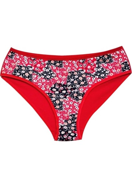 Pamuklu Geniş Kenarlı Likralı Desenli Bato Kadın Külot Desen 10