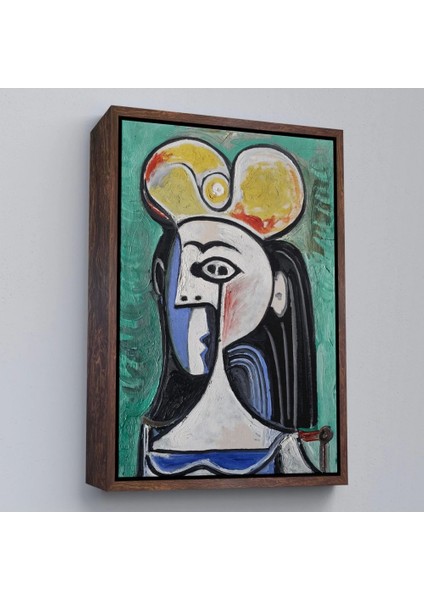 - Çerçeveli Pablo Picasso - Jaqueline Roque Portre TABLOSU-8087