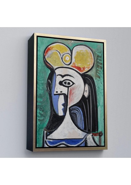 - Çerçeveli Pablo Picasso - Jaqueline Roque Portre TABLOSU-8087