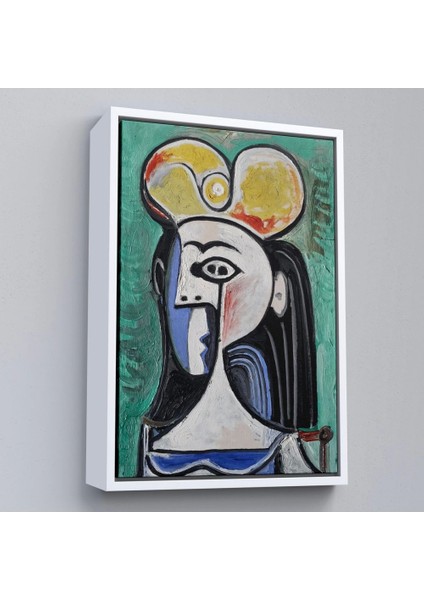 - Çerçeveli Pablo Picasso - Jaqueline Roque Portre TABLOSU-8087