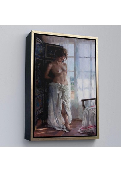 - Çerçeveli Vicente Romero Redondo - Çıplak Kadın TABLOSU-7942