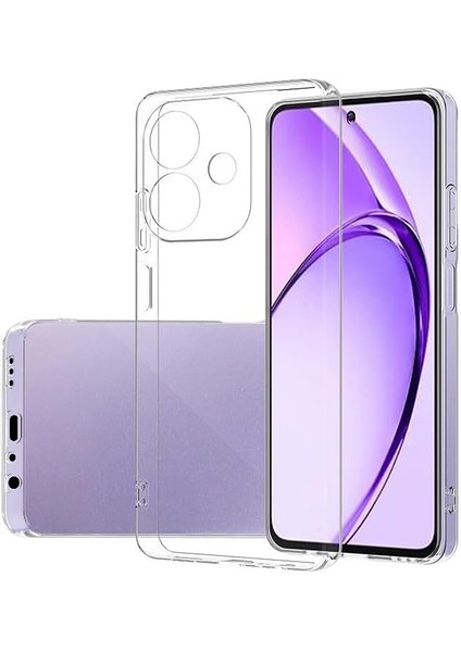 Oppo A3 Kılıf Kamera Korumalı Silikon Şeffaf Arka Kapak