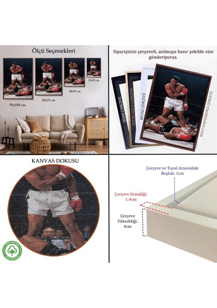 - Çerçeveli Muhammet Ali Nakavt TABLOSU-7938