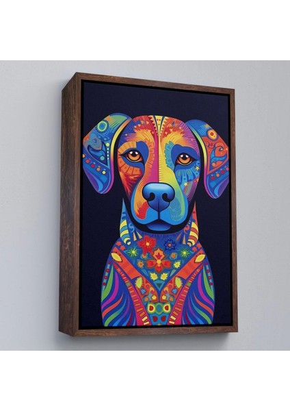 - Çerçeveli Mandala Renkli Köpek TABLO-7545 fiyatları