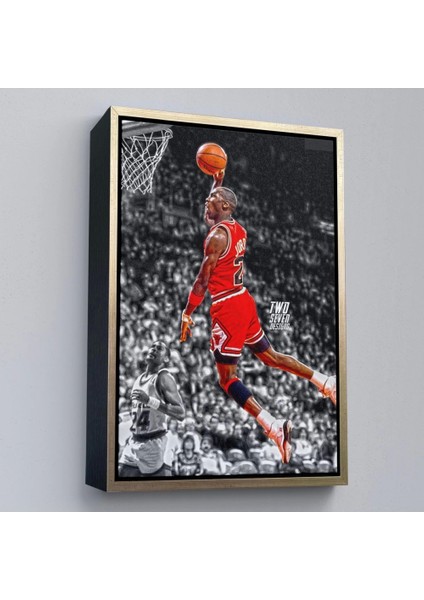 - Çerçeveli Michael Jordan Smaç TABLOSU-7736