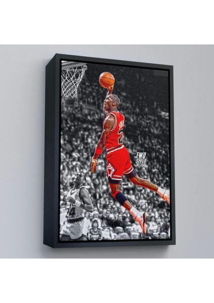 - Çerçeveli Michael Jordan Smaç TABLOSU-7736