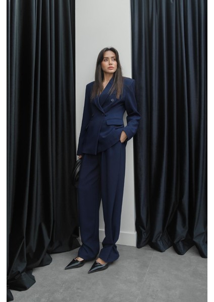 Lacivert Premium Blazer Ceket Pantolon Takım