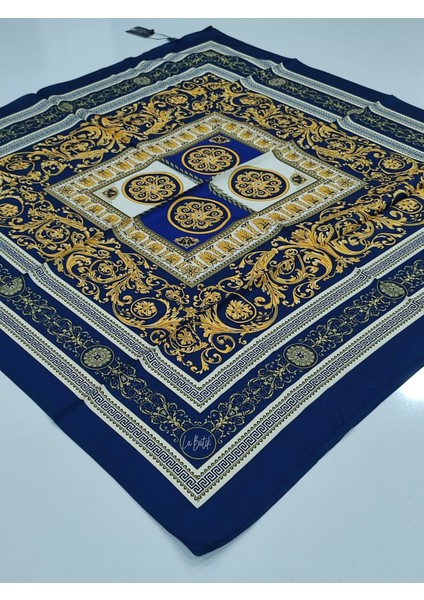 Labutik Versace Model Tivil Eşarp Krem Lacivert fiyatları