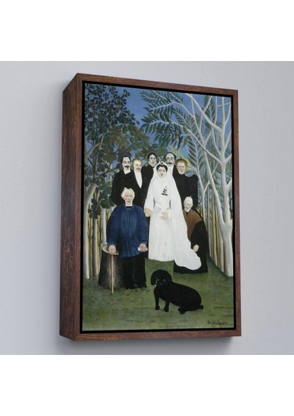 - Çerçeveli Henri Emilien Rousseau - Düğün Partisi Tablosu - The Wedding PARTY-7436