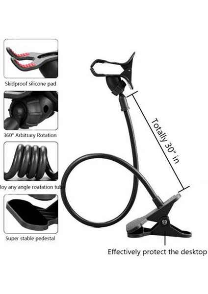 Telefon Tutucu Akrobat - Esnek Telefon Tutucu - Akrobat Tablet Tutucu - Oynar Başlıklı Telefon Standı - Portatif Telefon & Tablet Tutucu