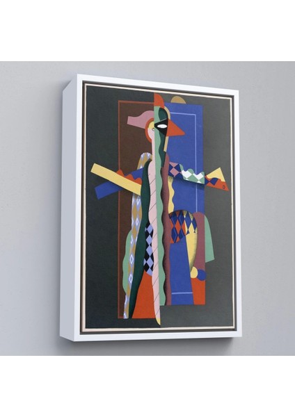 - Çerçeveli Georges Valmier - Soyut Sanat TABLOSU-7308