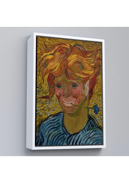 - Çerçeveli Vincent Van Gogh - Mavi Kantaronlu Delikanlı Tablo - Young St. John's WORT-7477