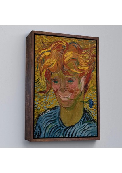 - Çerçeveli Vincent Van Gogh - Mavi Kantaronlu Delikanlı Tablo - Young St. John's WORT-7477