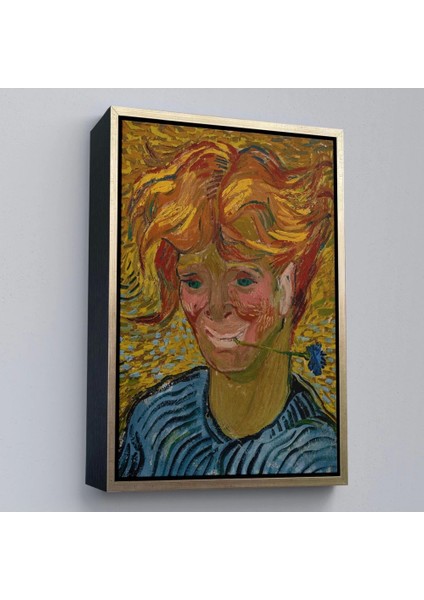 - Çerçeveli Vincent Van Gogh - Mavi Kantaronlu Delikanlı Tablo - Young St. John's WORT-7477