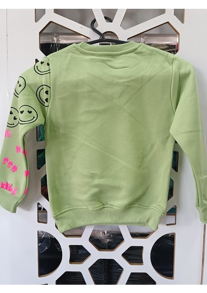 Kız Çocuk Şardonlu Desenli Sweatshirt -Sweat indirimleri