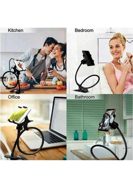 Telefon Tutucu Akrobat - Esnek Telefon Tutucu - Akrobat Tablet Tutucu - Oynar Başlıklı Telefon Standı - Portatif Telefon & Tablet Tutucu fiyatları