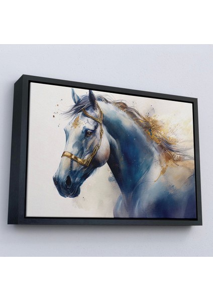 - Çerçeveli Altın Detaylı Beyaz At TABLOSU-7278 modelleri
