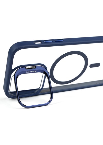 Apple iPhone 11 Kılıf Magsafe Uyumlu Kamera Standlı +Lens Koruyuculu Kapak