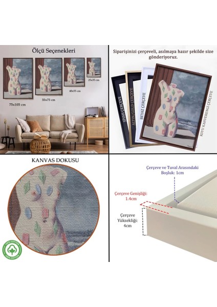 - Çerçeveli Rene Magritte - Su Damlası TABLOSU-7345 indirimleri