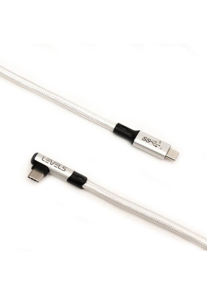LEVELS-DC10-5M Type-C To Type-C Kablo 5m, USB 3.2, 5gbps Data, 60W 3A Şarj (Tether Kablo)