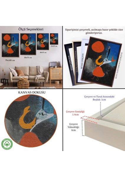 - Çerçeveli Pablo Picasso - Güneşin Önünde Kadın TABLOSU-7298