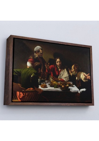 - Çerçeveli Caravaggio - Emmaus'ta Akşam Yemeği Tablo - Supper At EMMAUS-7137