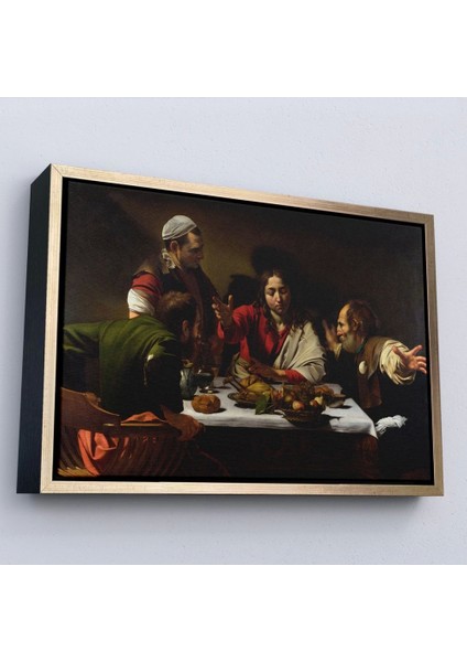 - Çerçeveli Caravaggio - Emmaus'ta Akşam Yemeği Tablo - Supper At EMMAUS-7137