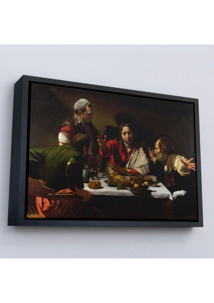 - Çerçeveli Caravaggio - Emmaus'ta Akşam Yemeği Tablo - Supper At EMMAUS-7137