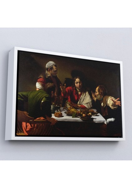- Çerçeveli Caravaggio - Emmaus'ta Akşam Yemeği Tablo - Supper At EMMAUS-7137